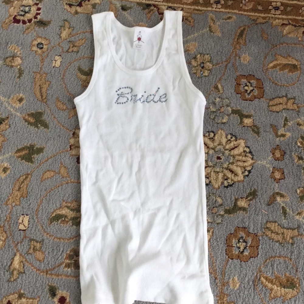 Bride White Tank Top by Classy Bride